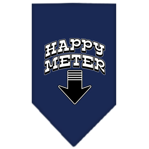 Happy Meter Screen Print Bandana Navy Blue large